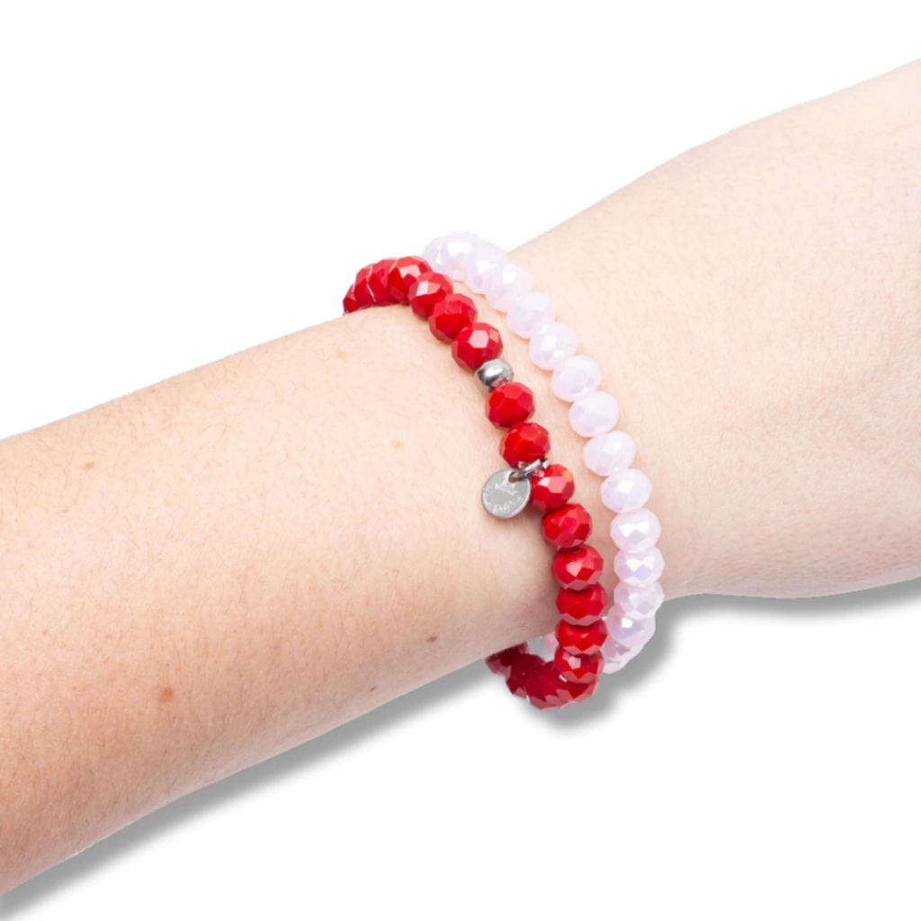 Pulsera Acero Shine Roja 2