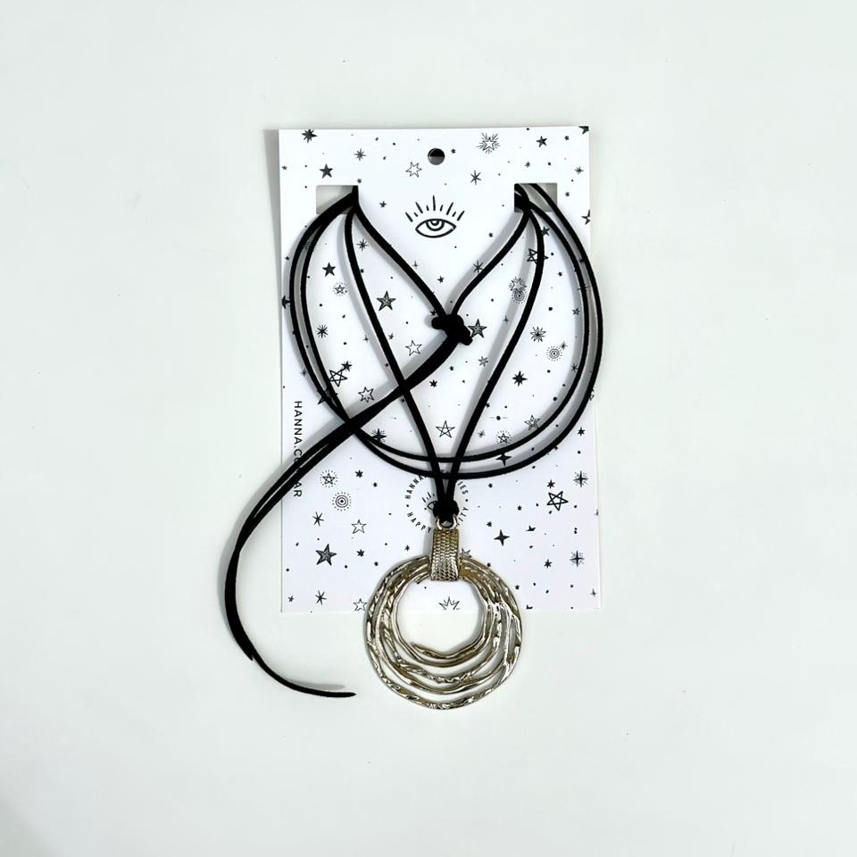 Collar Boho Espiral Negro