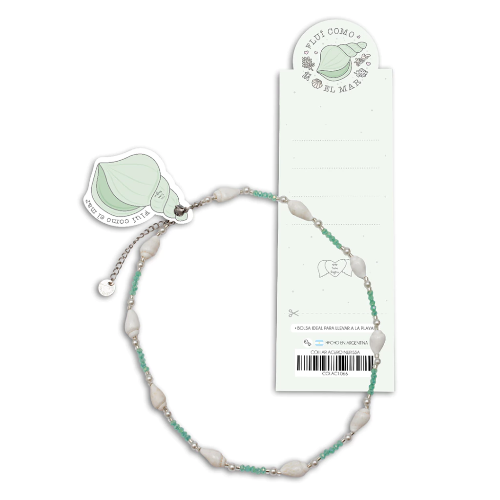 Collar Acero con Caracoles