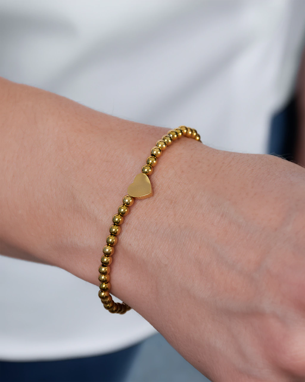 Pulsera Acero Dorado Elastizada Clementina