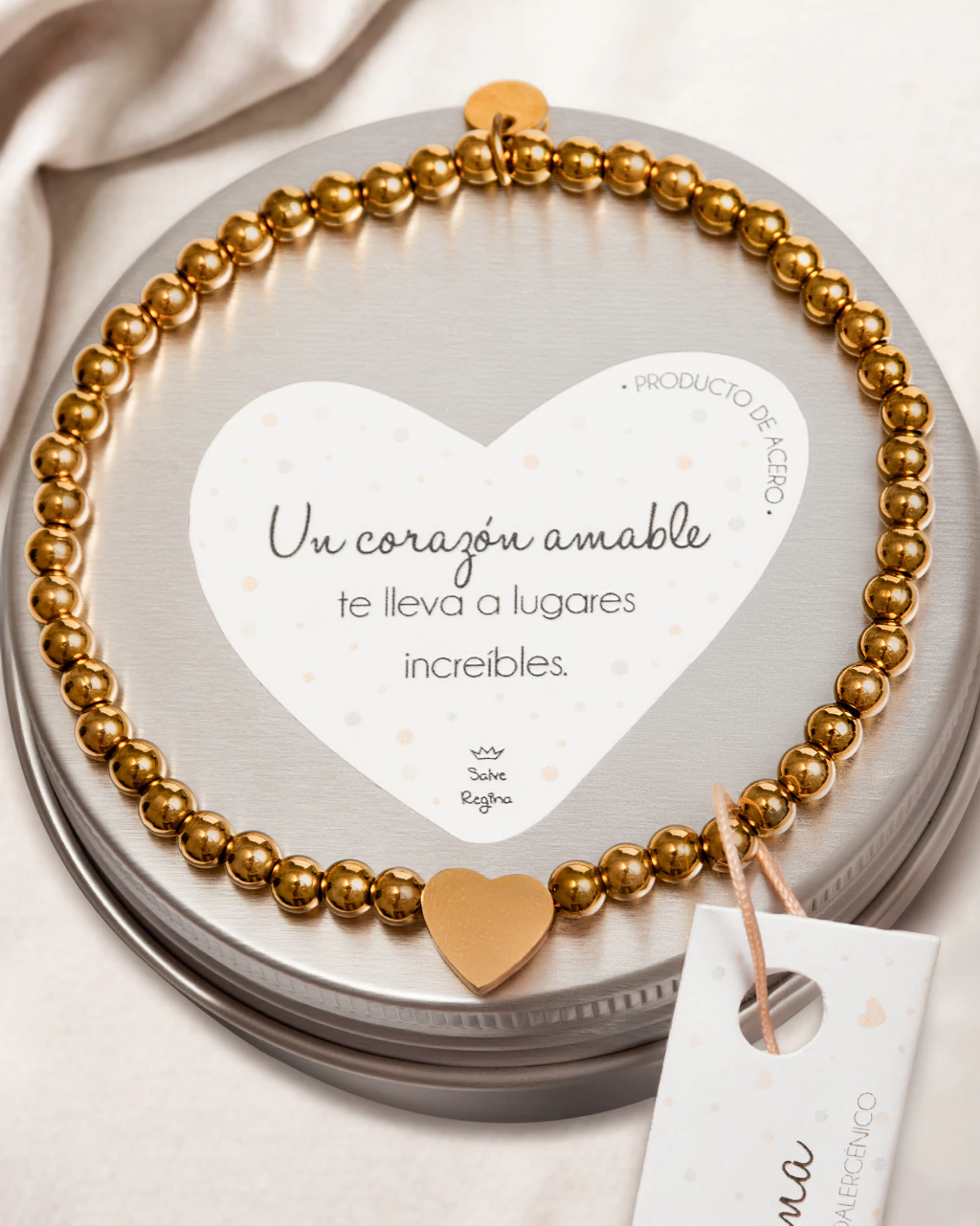 Pulsera Acero Dorado Elastizada Clementina 2