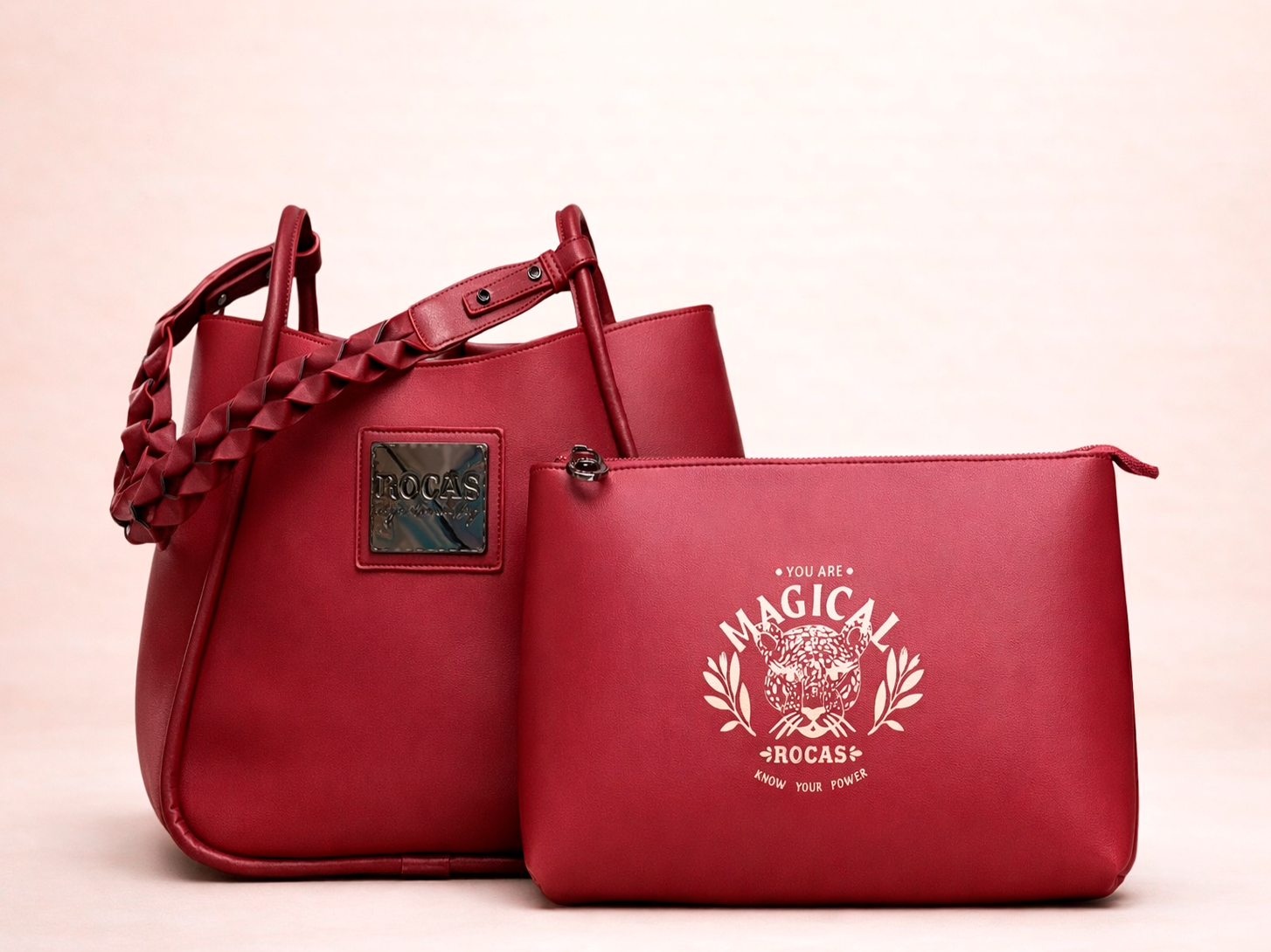 Cartera Rumy + Neceser Bordo 3