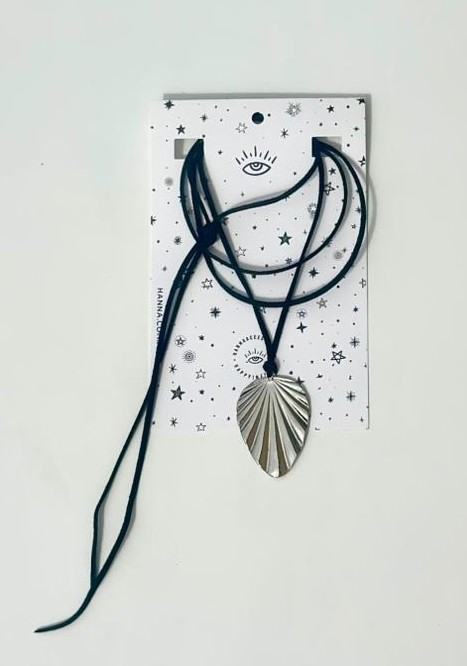 Collar Boho Hoja Negro