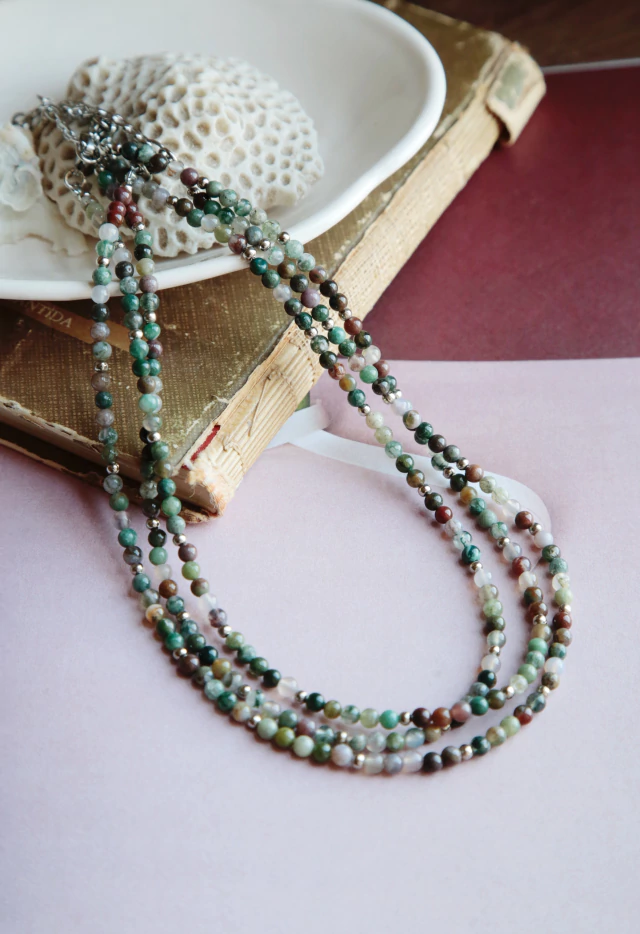 Collar Agata Musgo